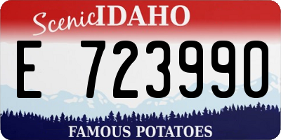 ID license plate E723990