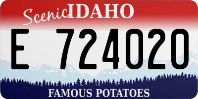 ID license plate E724020
