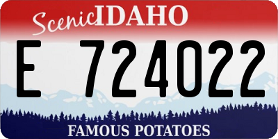 ID license plate E724022