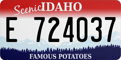ID license plate E724037