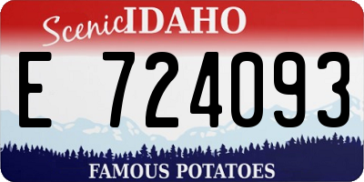 ID license plate E724093