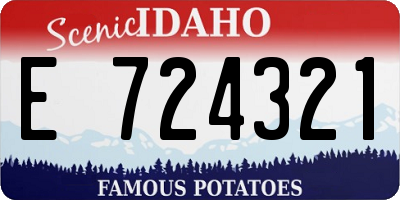 ID license plate E724321