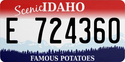 ID license plate E724360