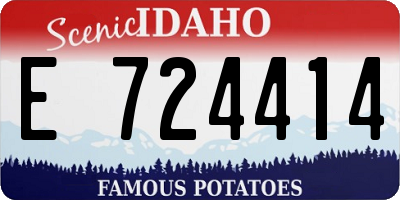 ID license plate E724414