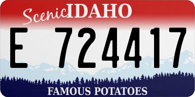 ID license plate E724417