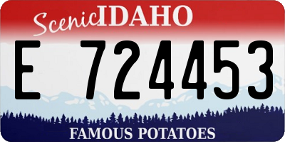 ID license plate E724453