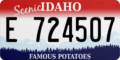 ID license plate E724507