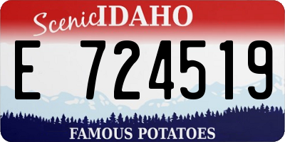 ID license plate E724519