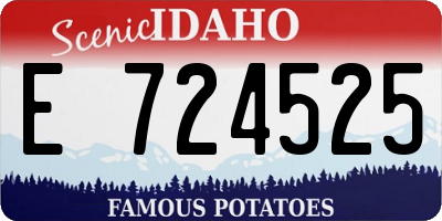 ID license plate E724525