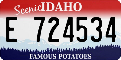 ID license plate E724534