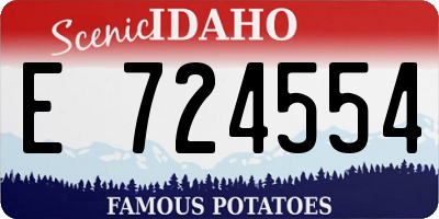 ID license plate E724554