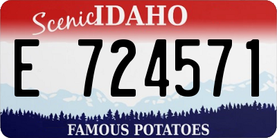 ID license plate E724571