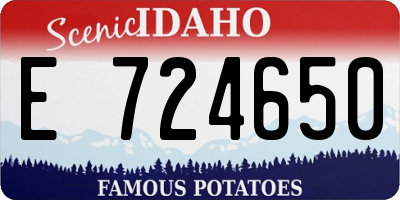 ID license plate E724650