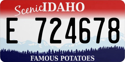 ID license plate E724678