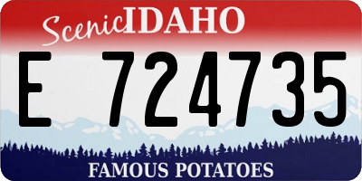 ID license plate E724735