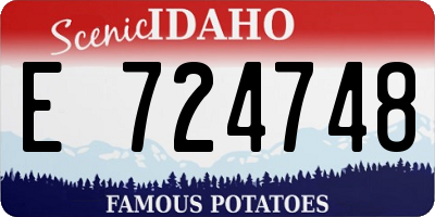 ID license plate E724748