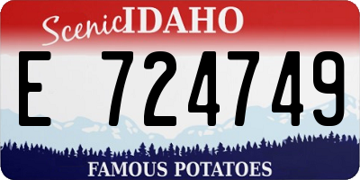 ID license plate E724749