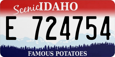 ID license plate E724754