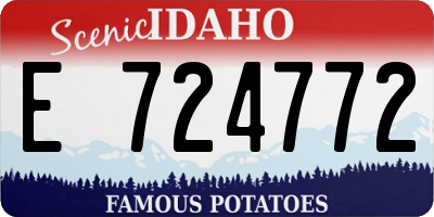 ID license plate E724772