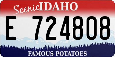 ID license plate E724808