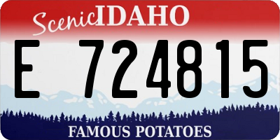 ID license plate E724815