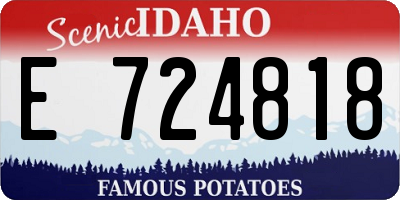 ID license plate E724818