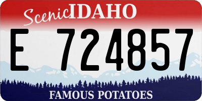 ID license plate E724857