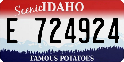 ID license plate E724924
