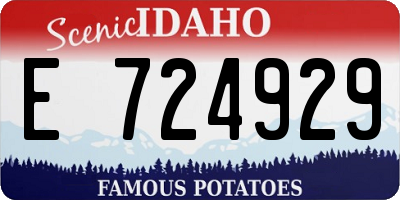 ID license plate E724929