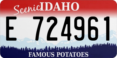 ID license plate E724961
