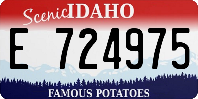 ID license plate E724975