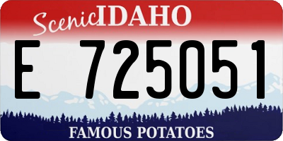 ID license plate E725051