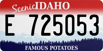 ID license plate E725053