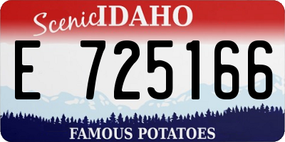 ID license plate E725166