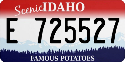 ID license plate E725527