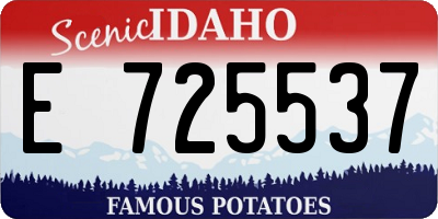 ID license plate E725537