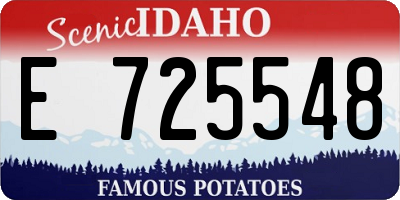 ID license plate E725548