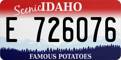 ID license plate E726076