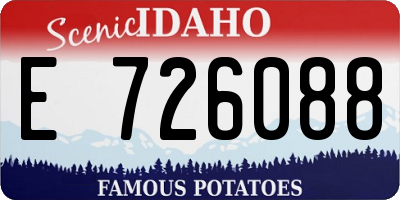 ID license plate E726088
