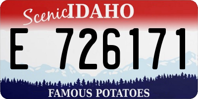 ID license plate E726171