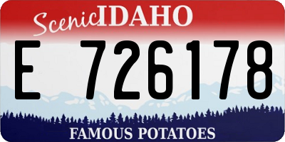 ID license plate E726178