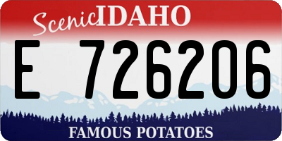 ID license plate E726206
