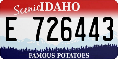 ID license plate E726443
