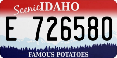 ID license plate E726580