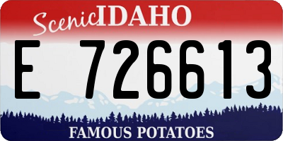 ID license plate E726613