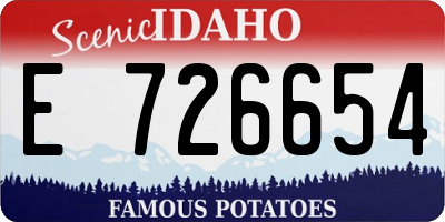 ID license plate E726654