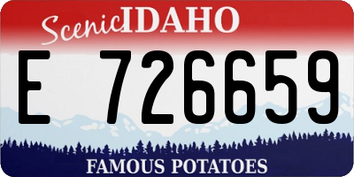 ID license plate E726659