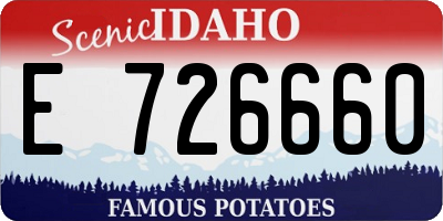 ID license plate E726660