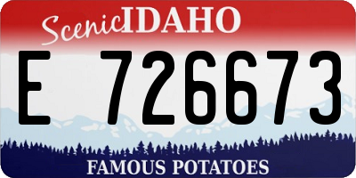 ID license plate E726673