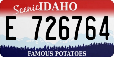 ID license plate E726764